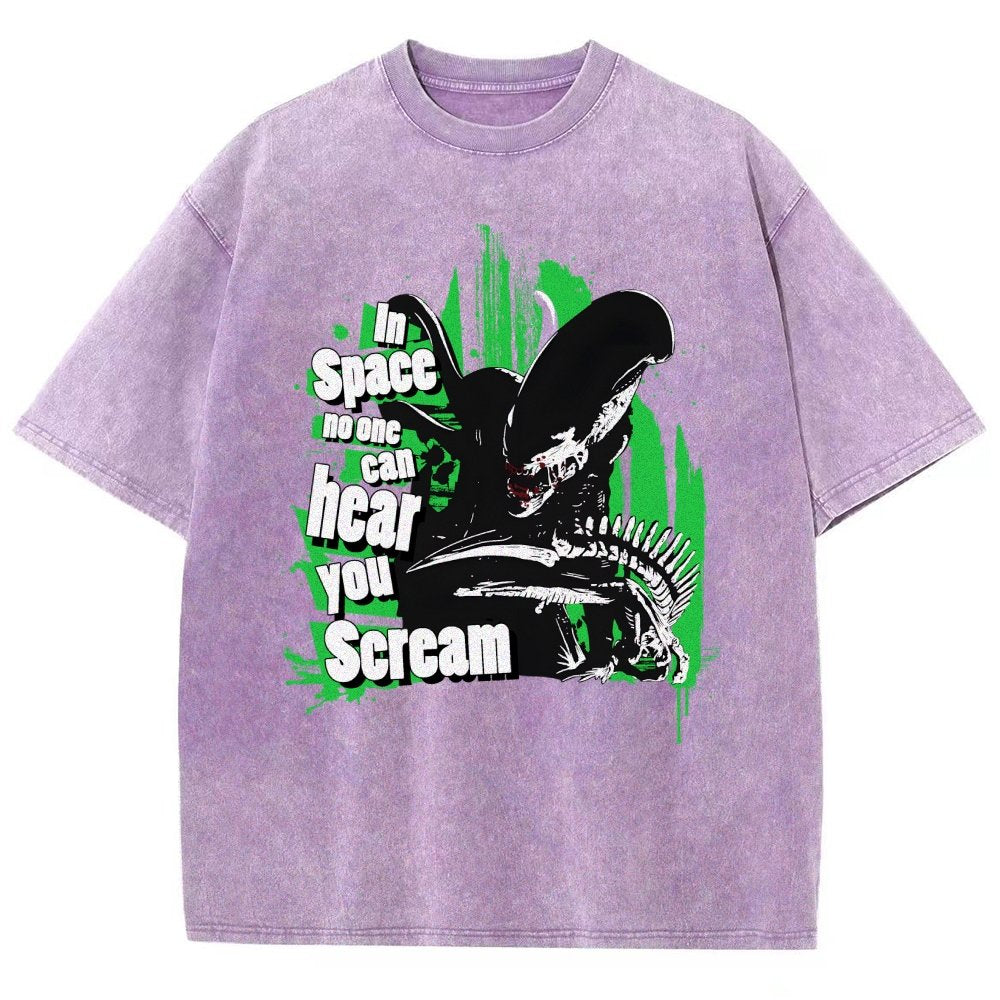 In Space No One Can Hear You Scream Vintage Distressed T-shirt