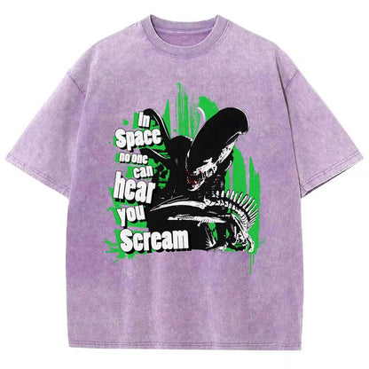 In Space No One Can Hear You Scream Vintage Distressed T-shirt