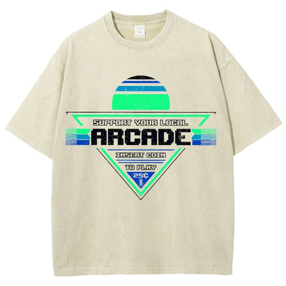 Support Your Local Arcade Vintage Distressed T-shirt