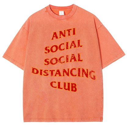 Social Distancing Club Vintage Distressed T-shirt