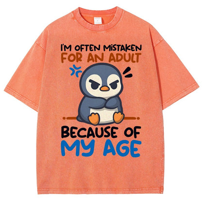 Penguin Often Mistaken For An Adult Vintage Distressed T-shirt