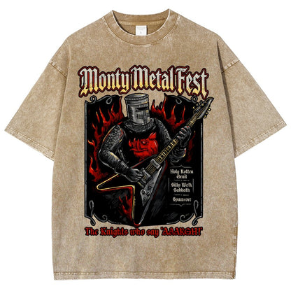 Monty Metal Fest Vintage Distressed T-shirt