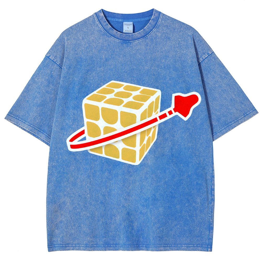 Cubeman Vintage Distressed T-shirt