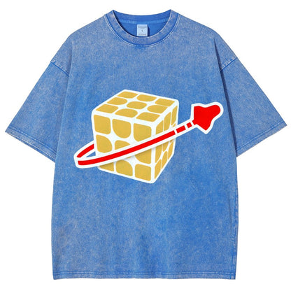 Cubeman Vintage Distressed T-shirt