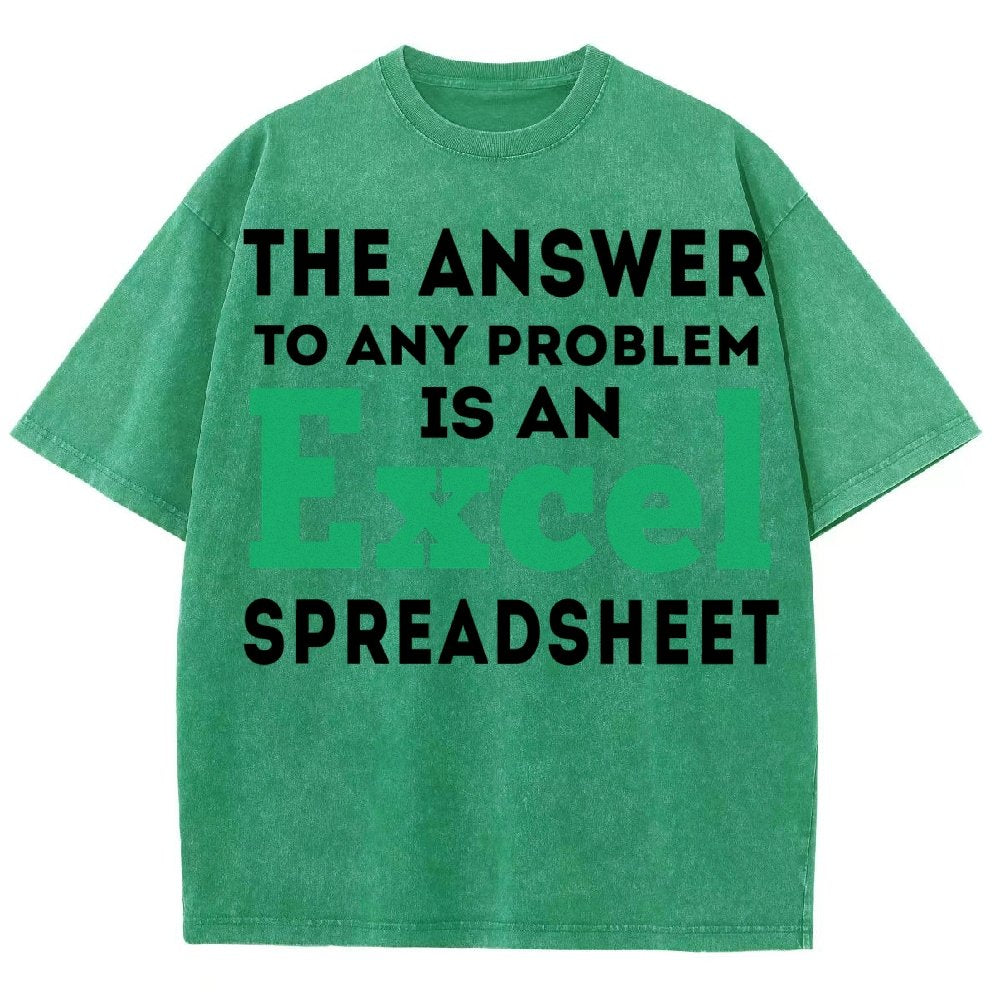 The Answer To Any Problem Is An Excel Spreadsheet Vintage Distressed T-shirt