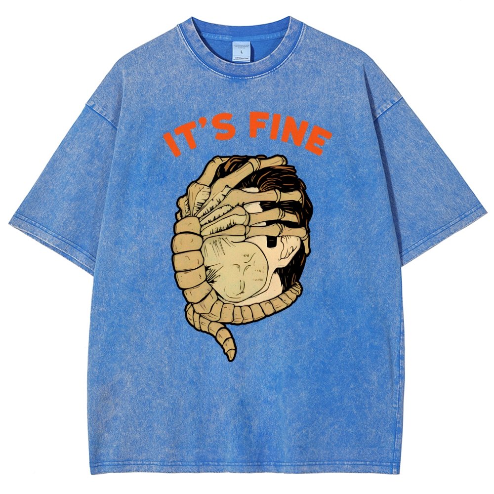 It’S Fine Vintage Distressed T-shirt