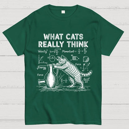 Funny Cat Physics  What Cats Really Think Geek T-Shirt