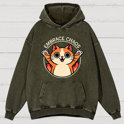 Embrace Chaos Vintage Distressed Hoodie