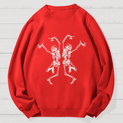 Dancing Skeleton Halloween Geek Cotton Sweatshirt