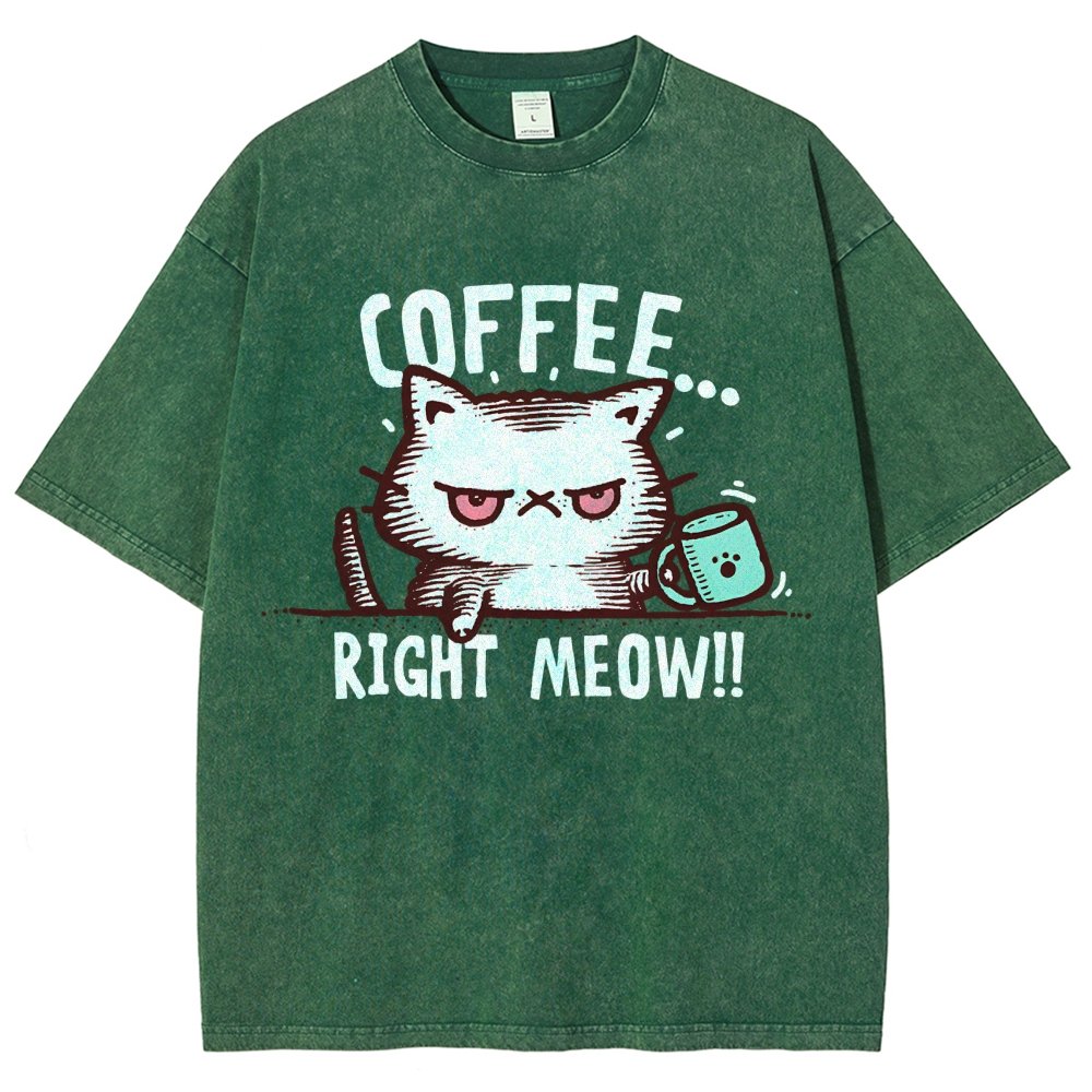 CATffeine Vintage Distressed T-shirt