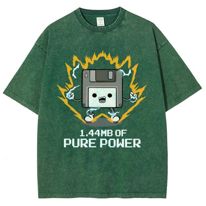 1.44mb of pure power Vintage Distressed T-shirt