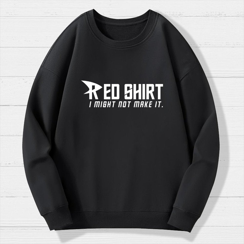 Red Shirt Geek Cotton Sweatshirt