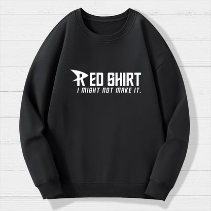 Red Shirt Geek Cotton Sweatshirt
