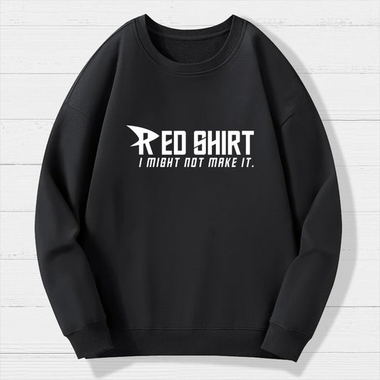 Red Shirt Geek Cotton Sweatshirt