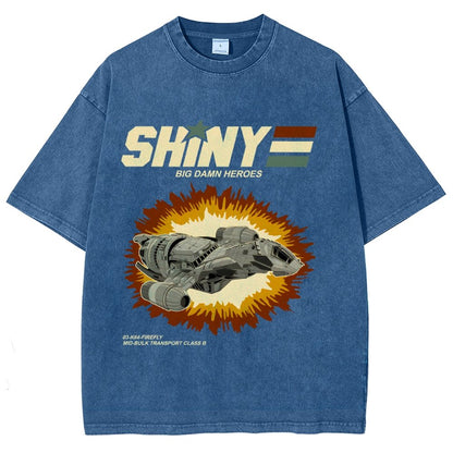 Shiny Heroes Vintage Distressed T-shirt