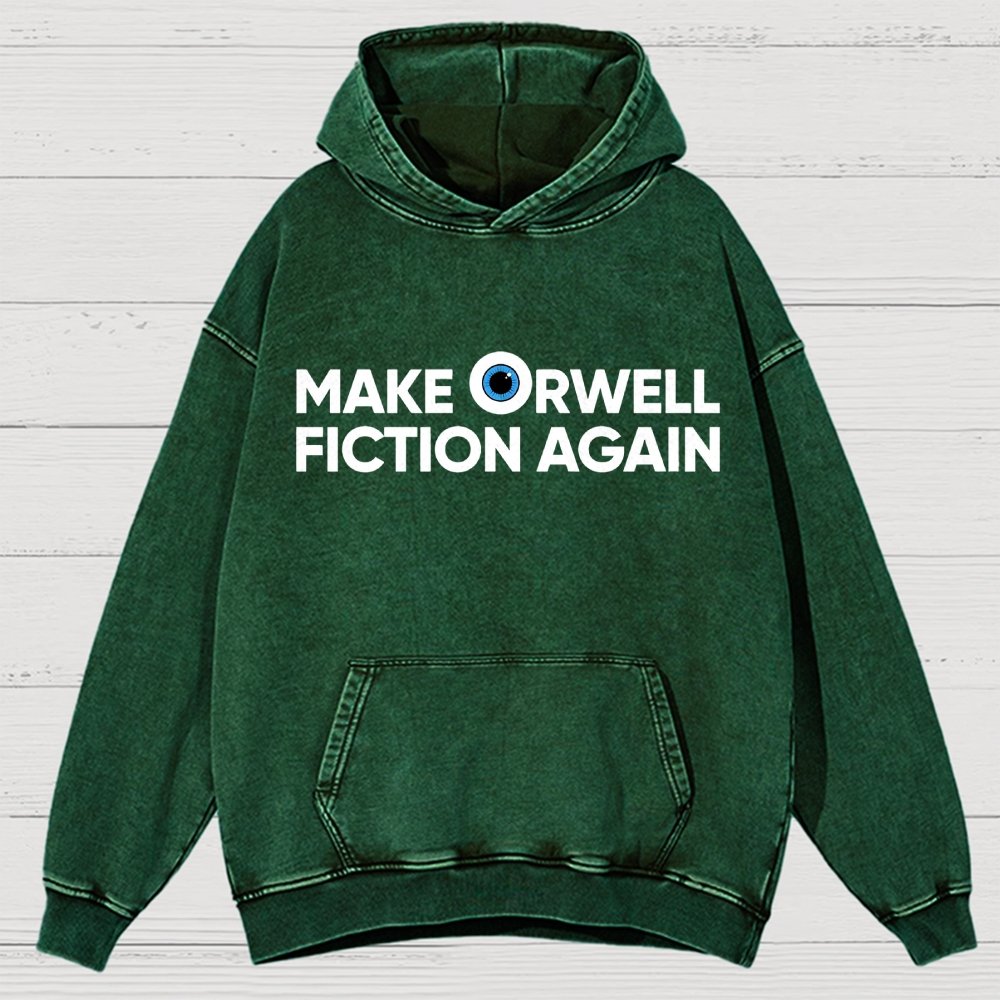 Make Orwell Fiction Again Vintage Distressed Hoodie