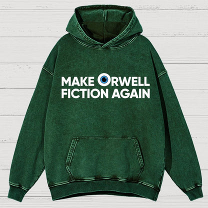 Make Orwell Fiction Again Vintage Distressed Hoodie