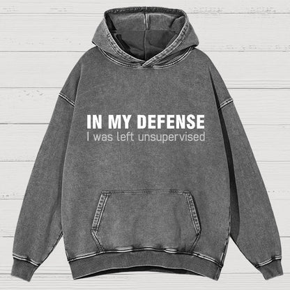 I Was Left Unsupervised Geeky Vintage Distressed Hoodie