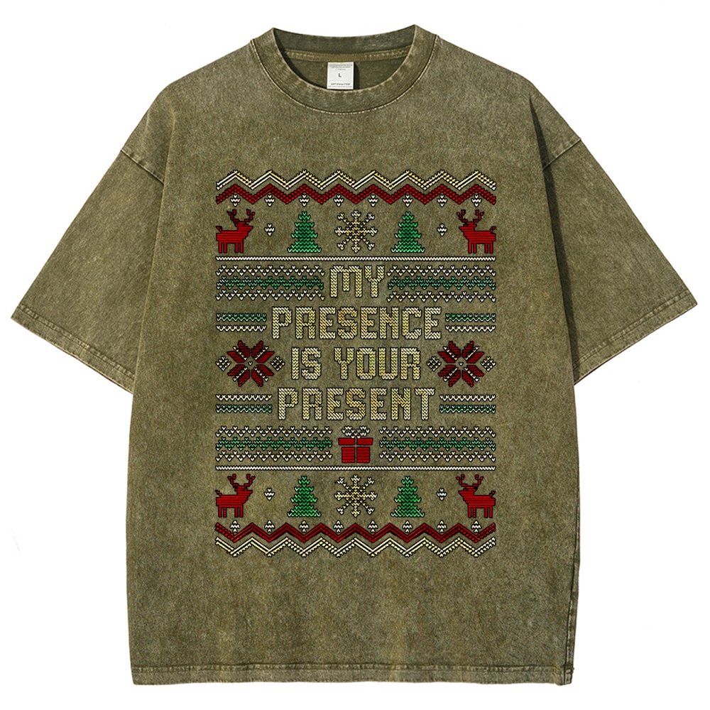My Presence Is Your Present Vintage Distressed T-shirt