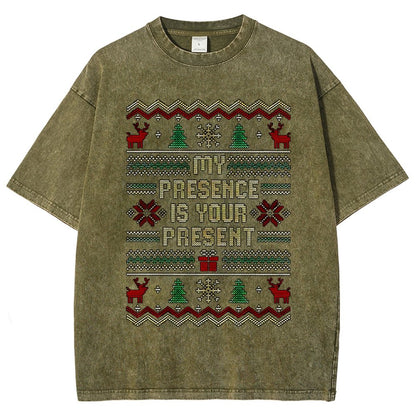 My Presence Is Your Present Vintage Distressed T-shirt