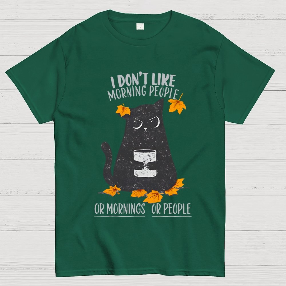 No Mornings No People Geek T-Shirt