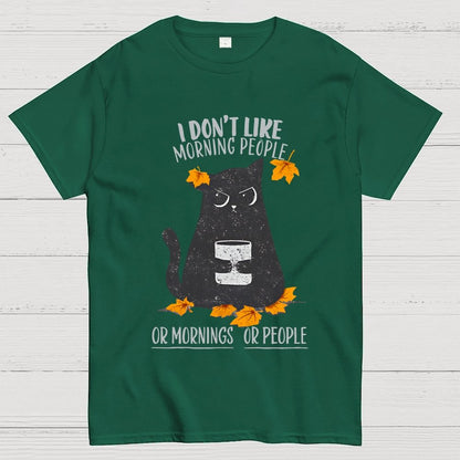 No Mornings No People Geek T-Shirt