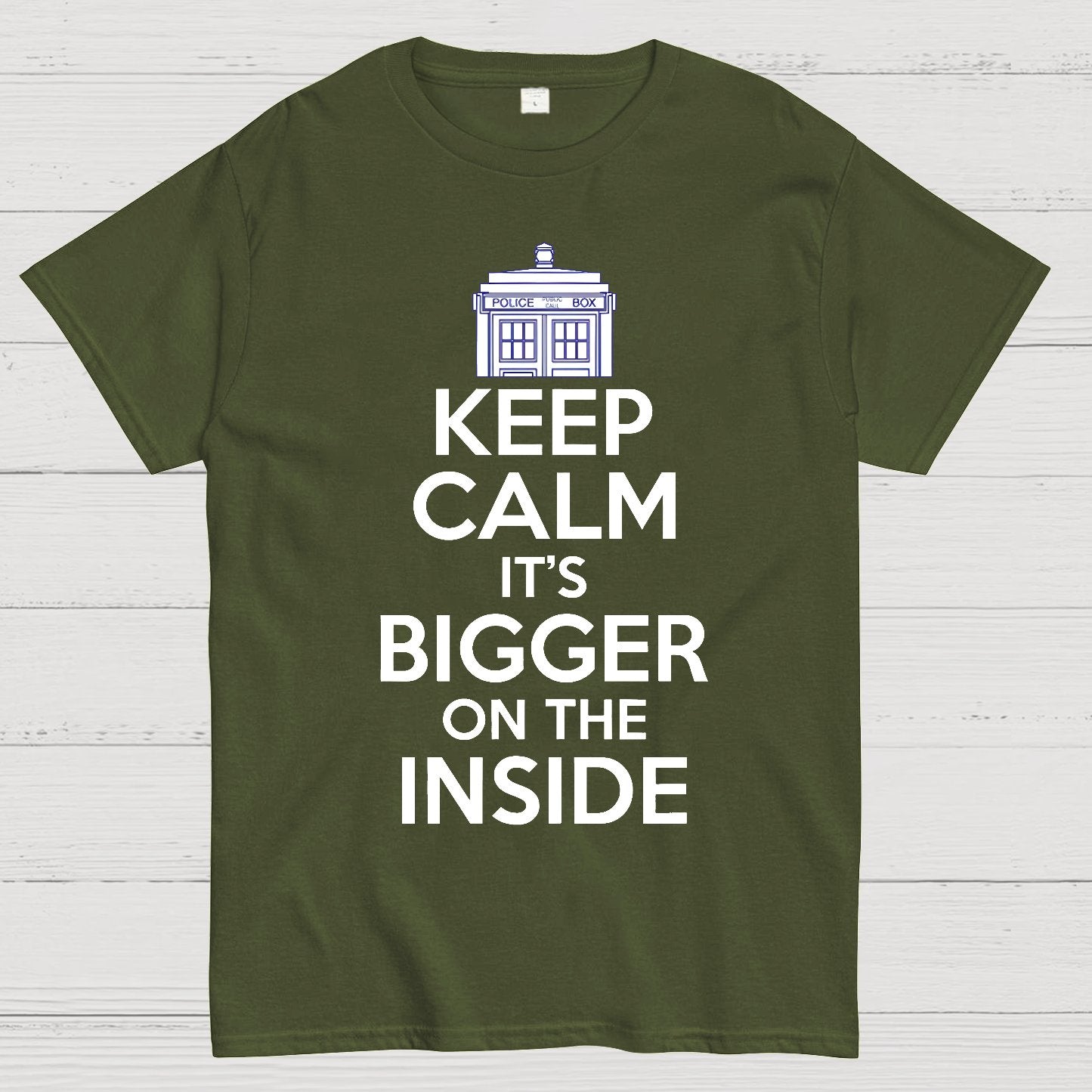 Keep Calm Its Bigger On The Inside Geek T-Shirt