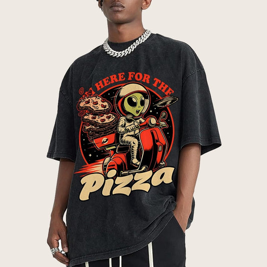 Space Pizza Delivery Vintage Distressed T-shirt