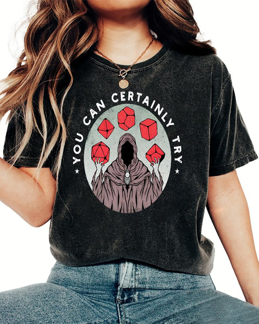 YOU CAN CERTAINLY TRY Vintage Distressed T-shirt