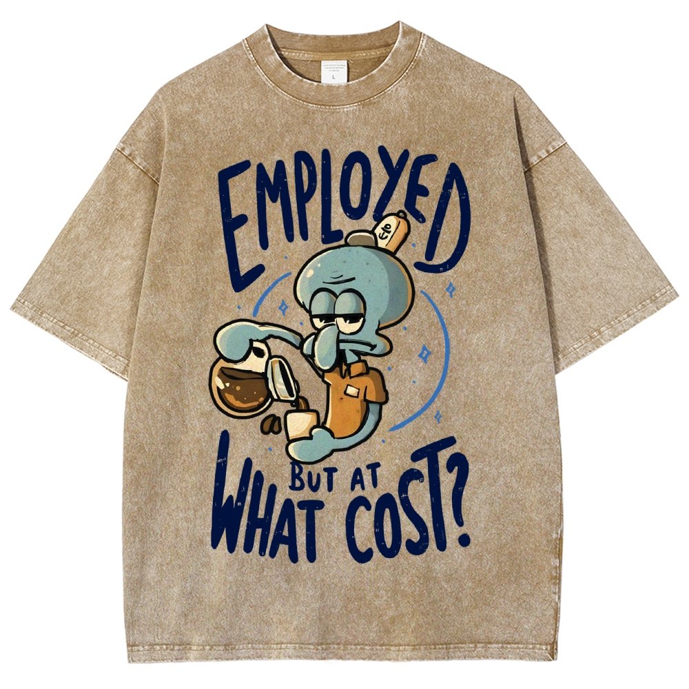 Employed But At What Cost Vintage Distressed T-shirt