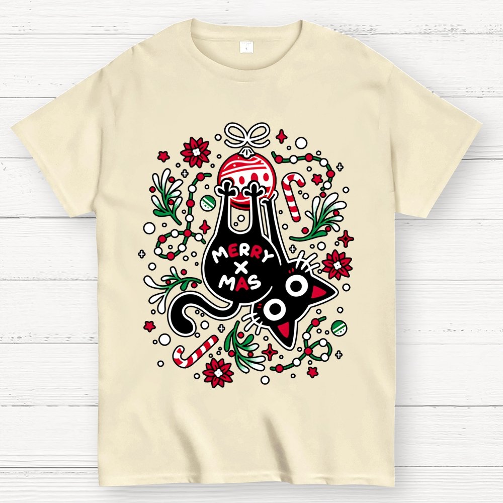 Christmas Cat Butt Geek T-Shirt