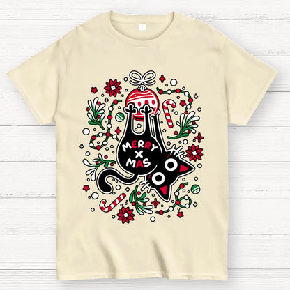 Christmas Cat Butt Geek T-Shirt