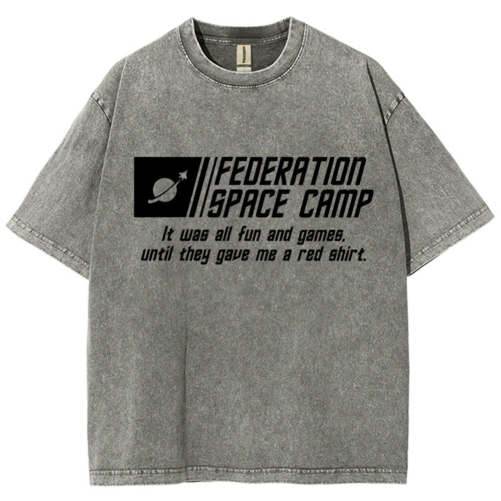 Galactic Space Camp Vintage Distressed T-shirt