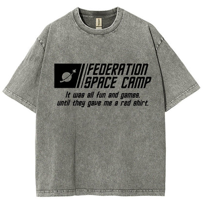 Galactic Space Camp Vintage Distressed T-shirt