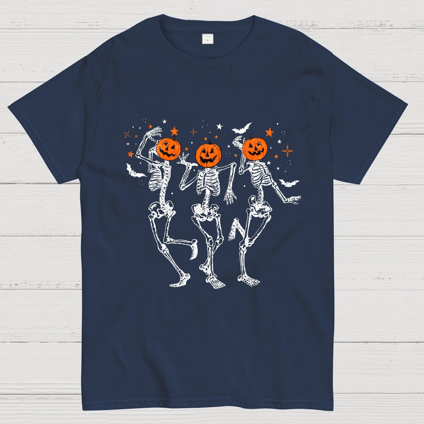 Dancing Skeleton Pumpkin Geeky T-Shirt