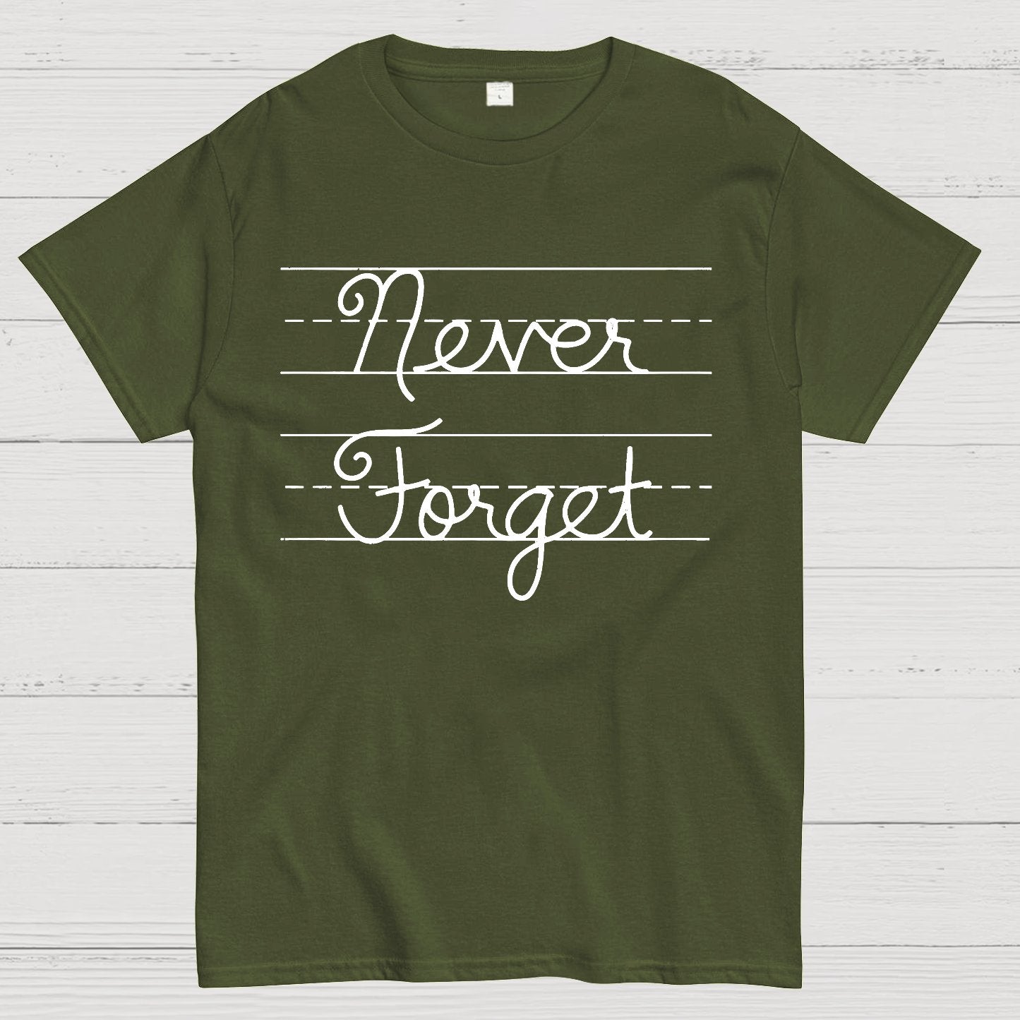 Cursive - Never Forget Geek T-Shirt