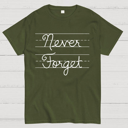 Cursive - Never Forget Geek T-Shirt