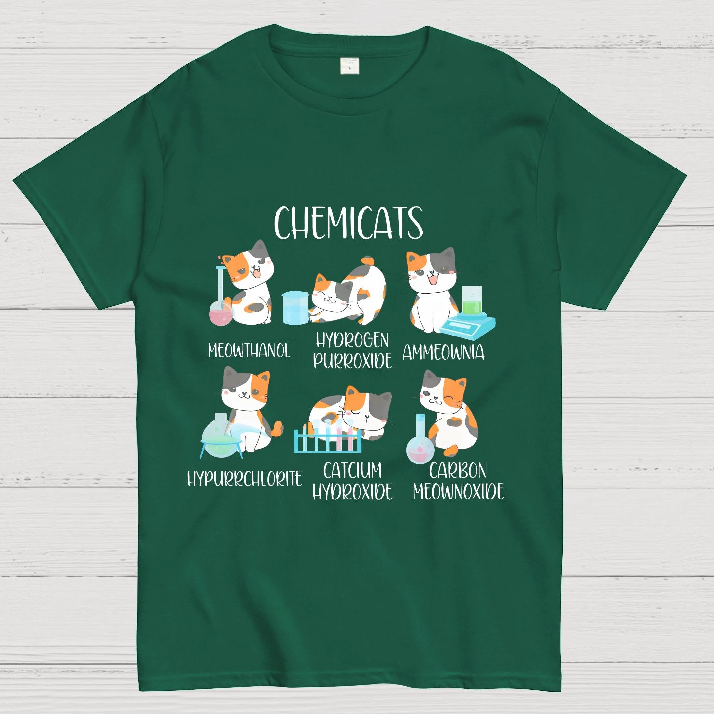 Chemistry Cats Science Geeky T-Shirt