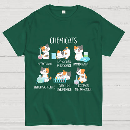 Chemistry Cats Science Geeky T-Shirt