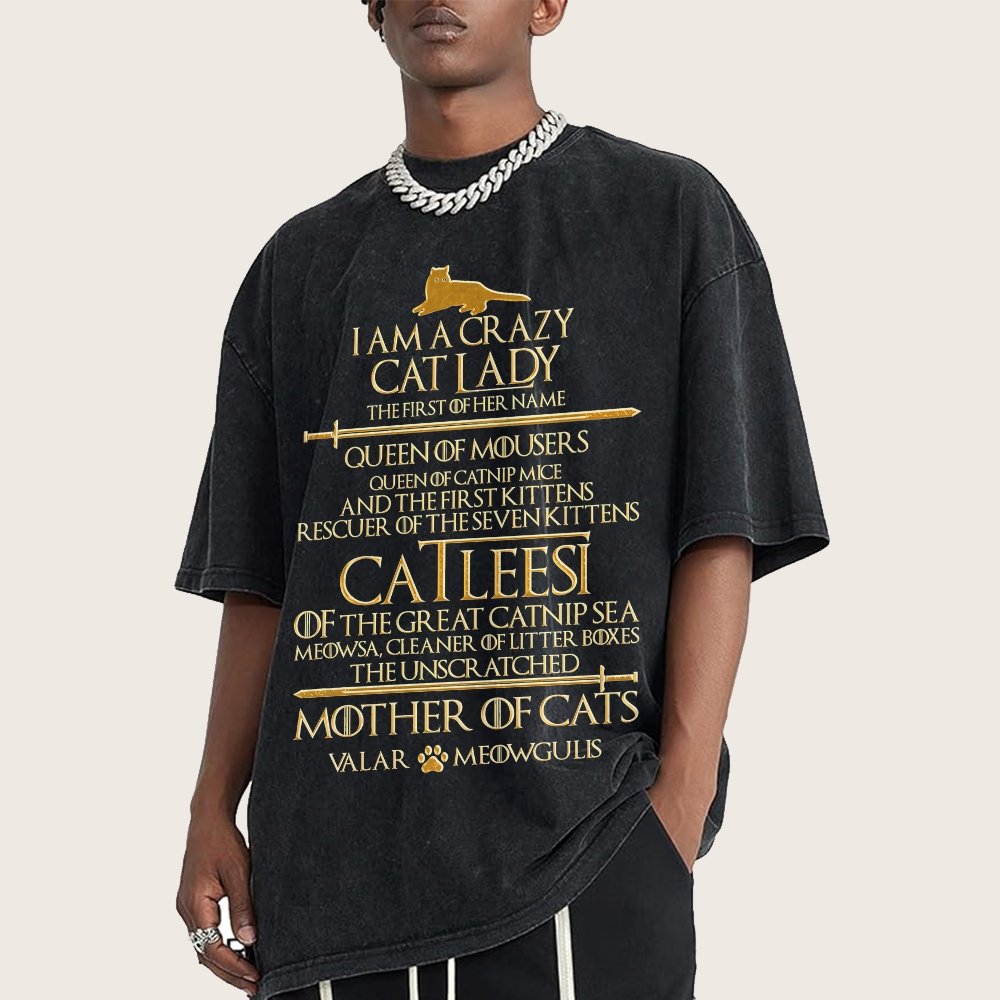 I Am A Crazy Cat Lady Vintage Distressed T-shirt