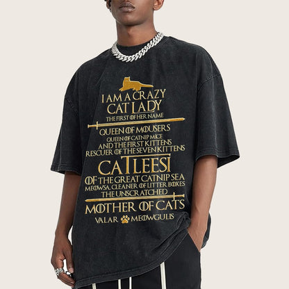 I Am A Crazy Cat Lady Vintage Distressed T-shirt