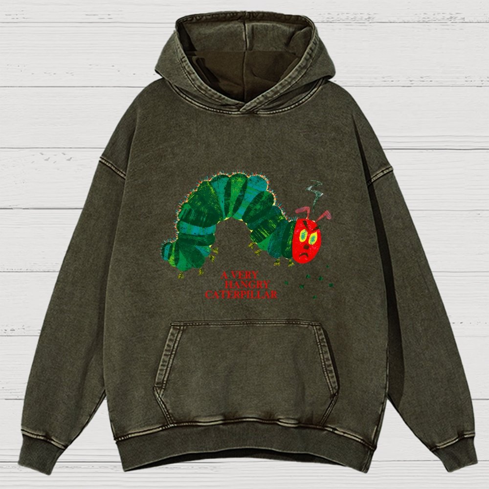 A Very Hangry Caterpillar Vintage Distressed Hoodie