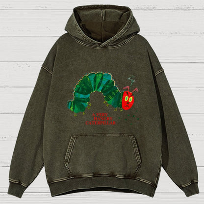 A Very Hangry Caterpillar Vintage Distressed Hoodie