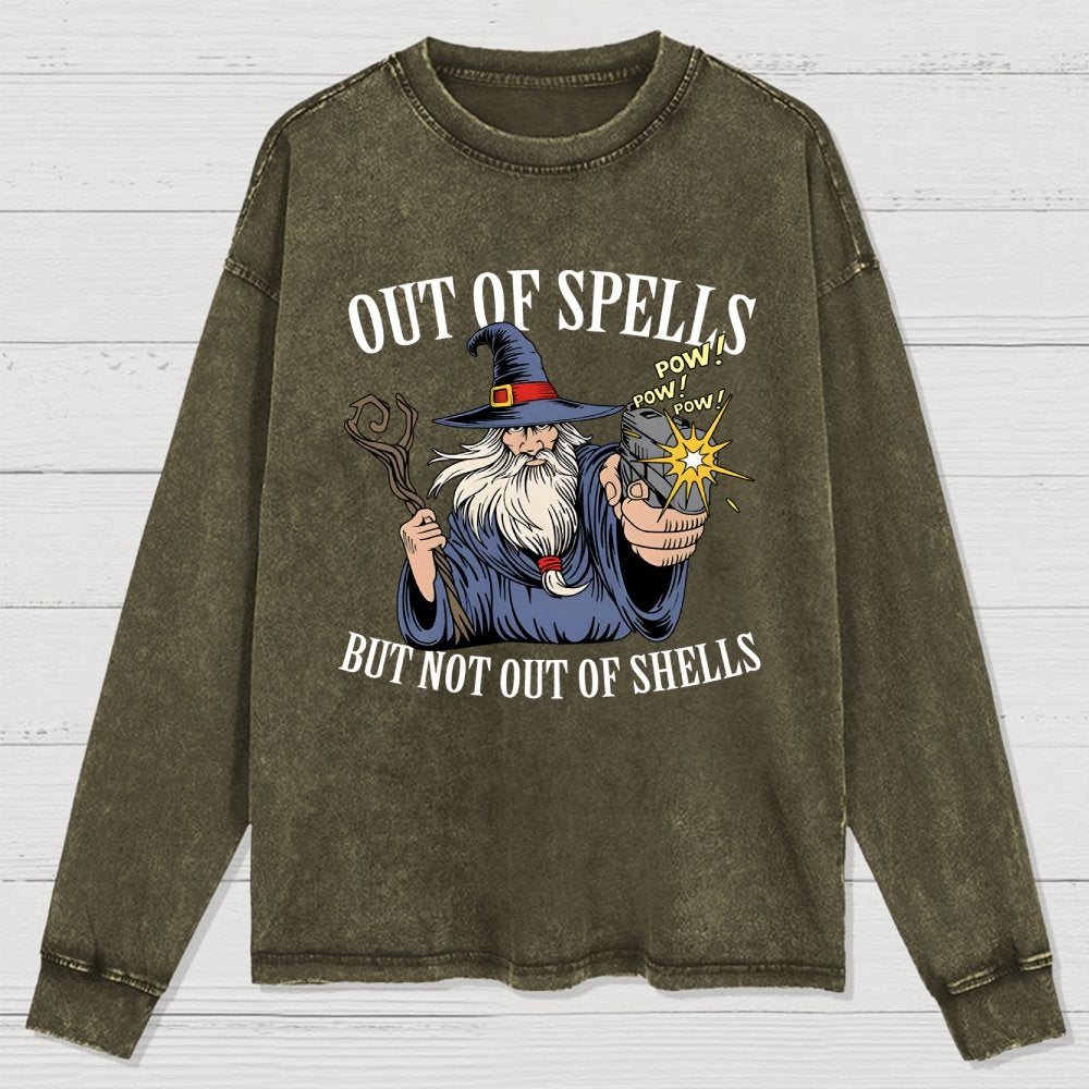 Out of Spells but Not Out of Shells Washed Long Sleeve Tee