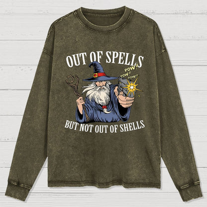 Out of Spells but Not Out of Shells Washed Long Sleeve Tee