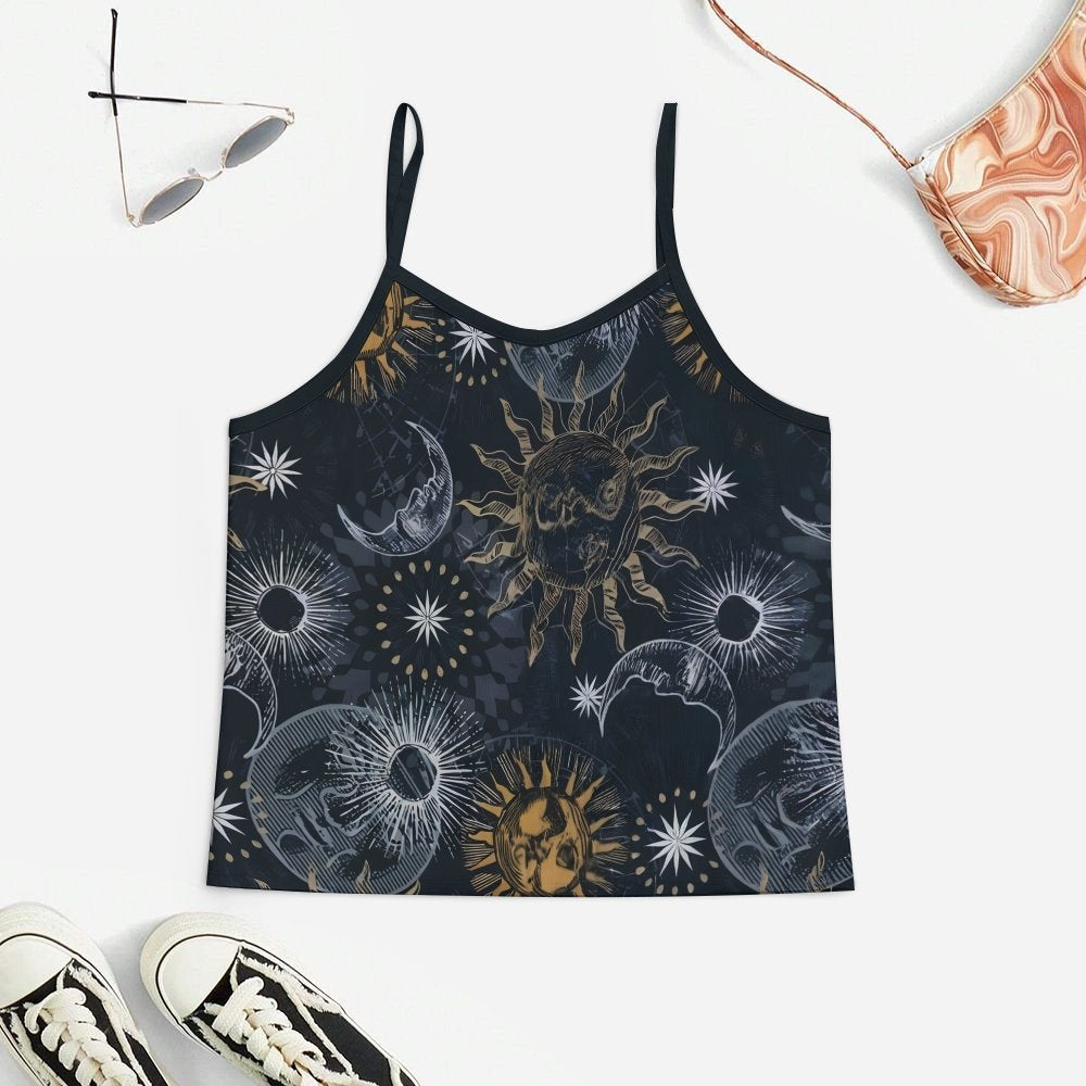 Retro Sun God Women's Geek Suspender Cami Set