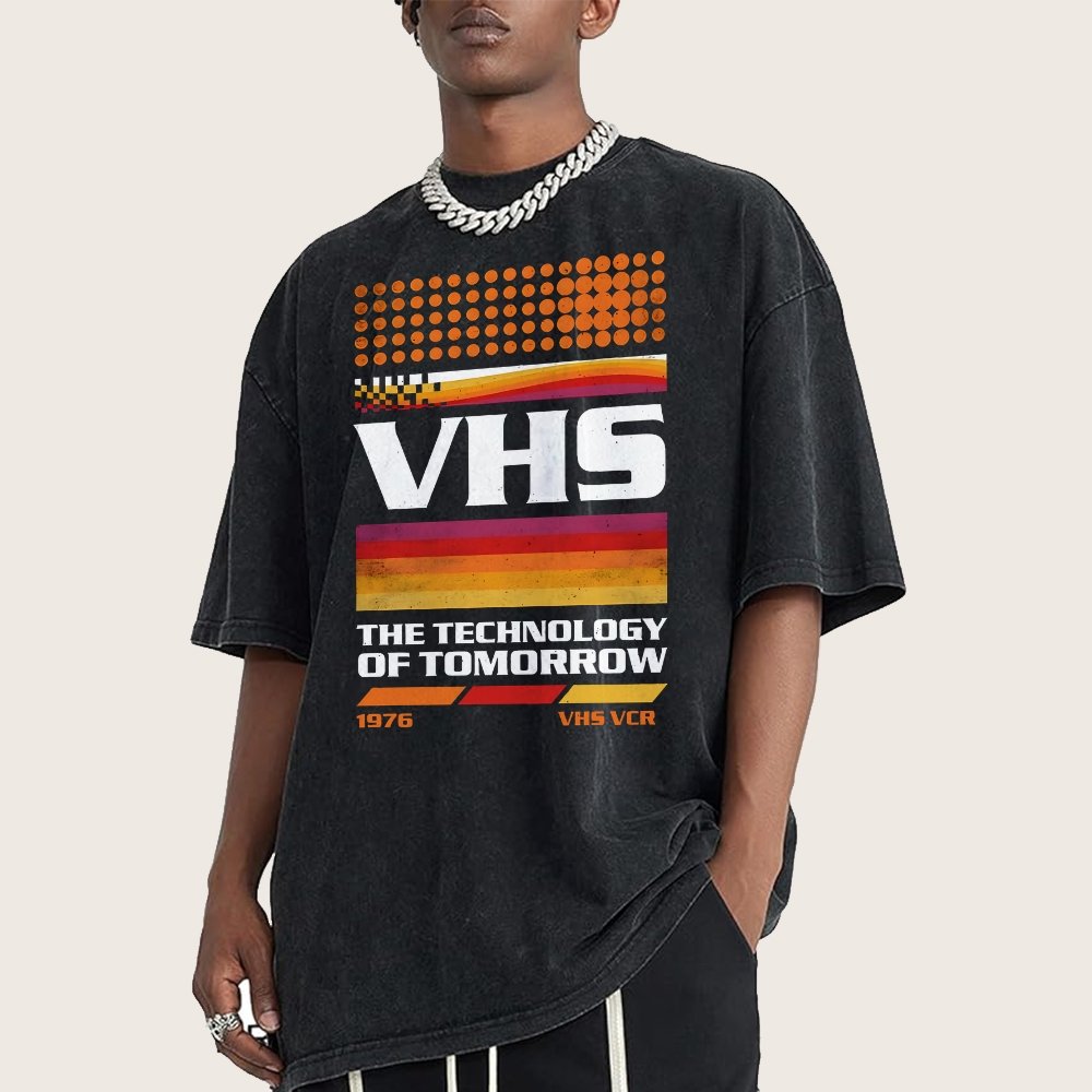 VHS Tech Vintage Distressed T-shirt