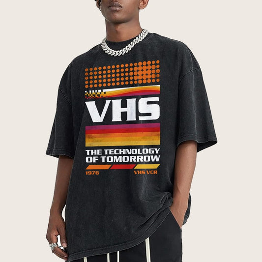 VHS Tech Vintage Distressed T-shirt