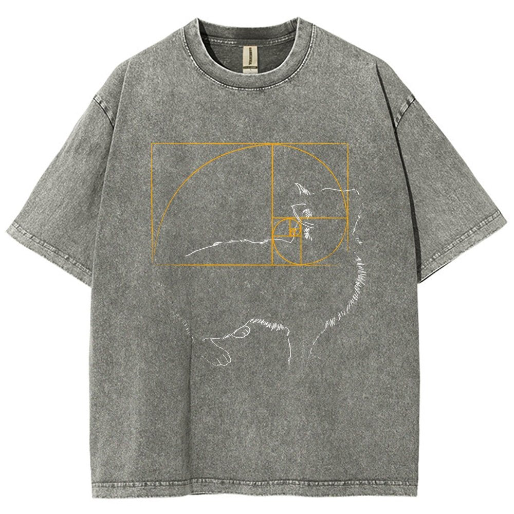 Golden Cat Vintage Distressed T-shirt