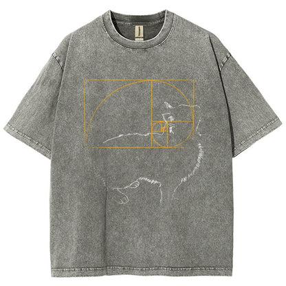 Golden Cat Vintage Distressed T-shirt